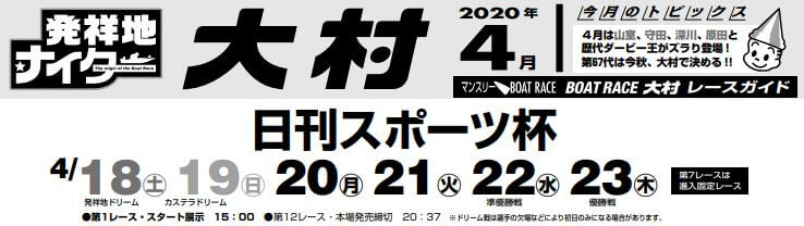 【4/21 大村競艇予想】日刊スポーツ杯(2020) 4日目の買い目を大公開！