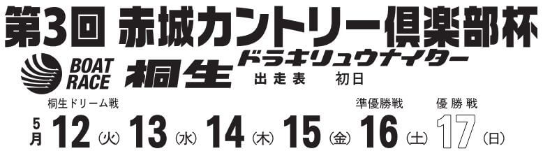 【5/12 桐生競艇予想】第3回赤城カントリー倶楽部杯(2020) 初日の買い目を大公開！