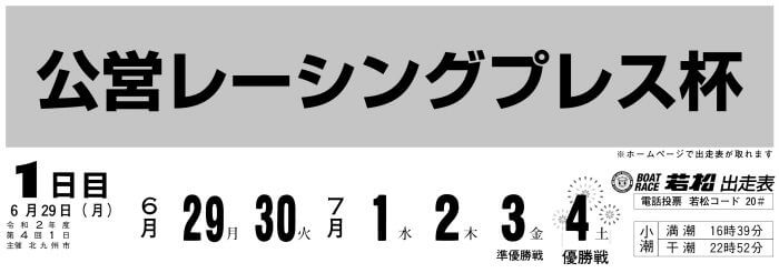 【6/29 若松競艇予想】公営レーシングプレス杯(2020) 初日の買い目を大公開！