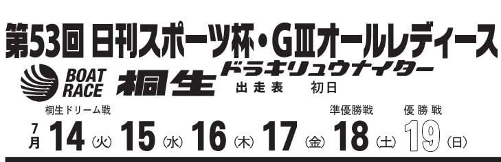 【7/14 桐生競艇予想】G3第53回日刊スポーツ杯 オールレディース(2020) 初日の買い目を大公開！