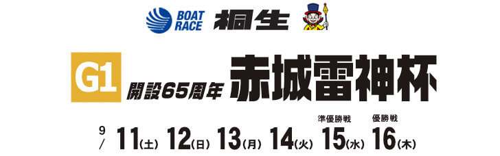 【9/16 桐生競艇予想】開設65周年G1赤城雷神杯(2021) 最終日の買い目を大公開！