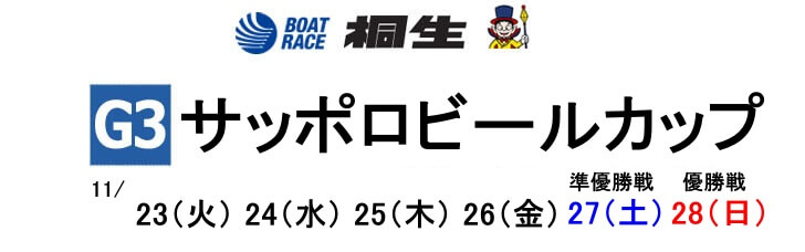 【11/25桐生競艇予想】サッポロビールカップ(2021) 3日目11Rの買い目を大公開！