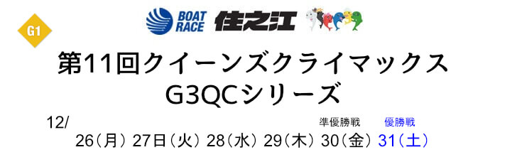 【12/27 住之江競艇予想】第11回クイーンズクライマックス G3QCシリーズ2日目(2022) 8Rの買い目を大公開！