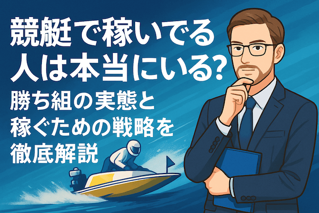 競艇で稼いでる人は本当にいる?勝ち組の実態と稼ぐための戦略を徹底解説