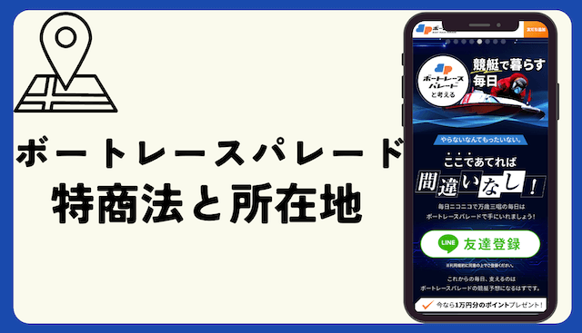 ボートレースパレード特商法と所在地