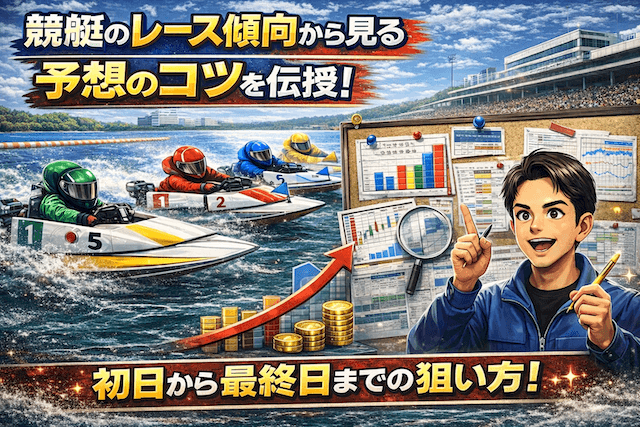 競艇のレース傾向から見る予想のコツを伝授!初日から最終日までの狙い方!