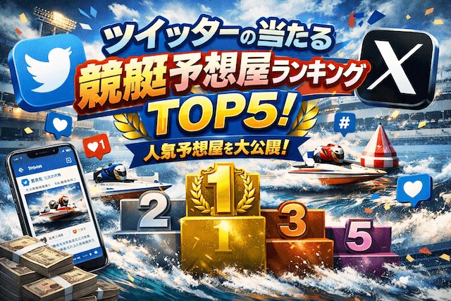 ツイッターの当たる競艇予想屋ランキングTOP5！人気予想屋を大公開！