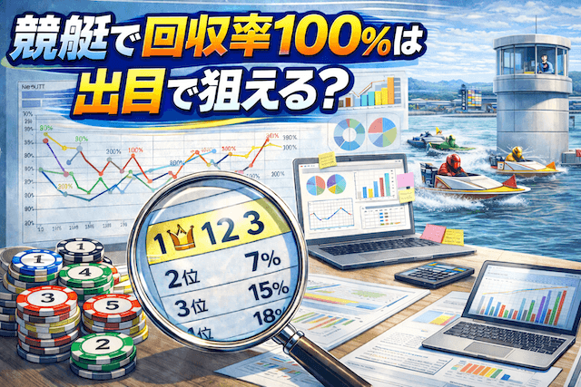 競艇で回収率100％は出目で狙える？よく出る買い目の限界と勝ち方を詳しく解説