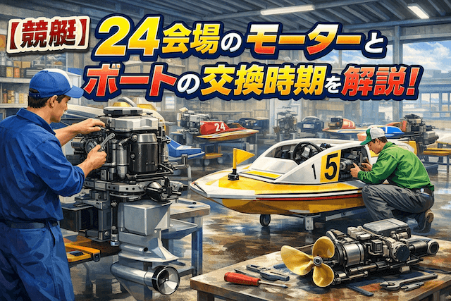 【競艇】24会場のモーターとボートの交換時期を解説！