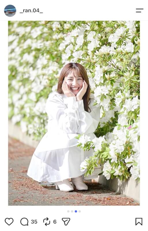 土屋蘭のインスタ投稿